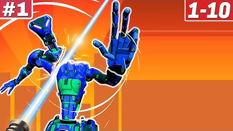 Slice them All! 3D Gameplay Walkthrough Level 1-10 iOS Android Horror Halloween Robots