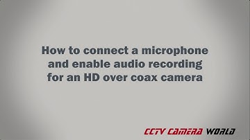 How to connect a microphone and enable audio recording for an HD over coax camera
