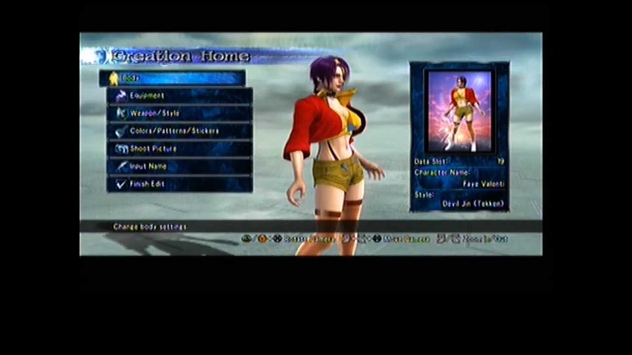 Soul Calibur 5 Creation - Faye Valentine - YouTube