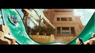 Аттракцион в аква-парке Дубае Aquaventure, водная горка Зомеранго Water Slides Zoomerango GoPro Hero