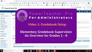Elem GBS Video 1 Gradebook Setup