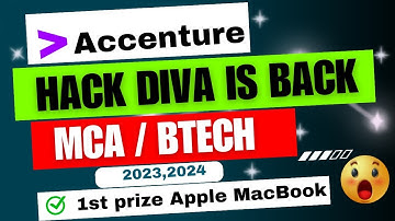 Accenture HACK DIVA  2024 | Accenture off campus mass hiring for MCA , BTech