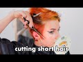 Cutting my mullet into a pixie