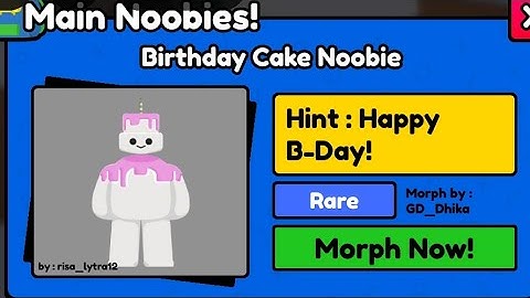 How To Get Birthday Cake Noobie | Candyland Part 2 | Find The Noobies Morphs Roblox