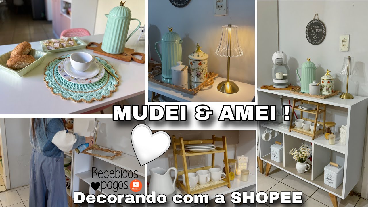 Transformei meu cantinho do café com achadinhos da Shopee 😍☕ | MUDEI & AMEI