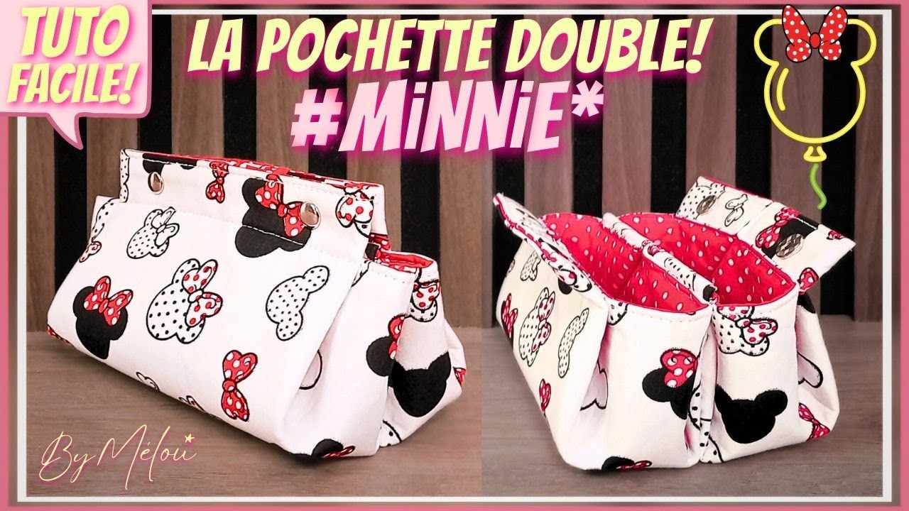 🎀Простой мастер-класс по шитью своими руками🎀 Двойной косметичка #MINNIE #BYMÉLOU 🥰
