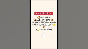 A DI ĐÀ PHẬT - Quyết Chí Một Đời Vãng Sanh Cực Lạc Quốc (19.10.2025). #ADiDaPhat #NiemPhat #VangSanh