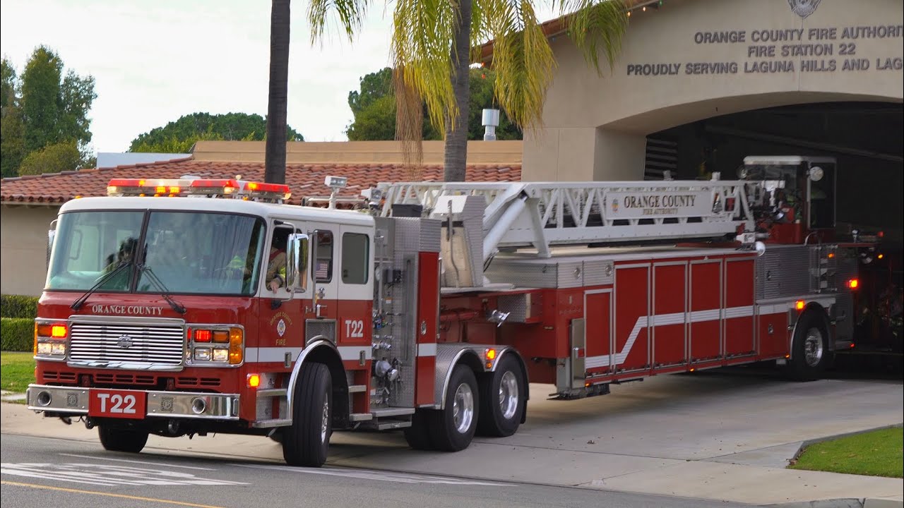 OCFA (Reserve) Truck 22 responding