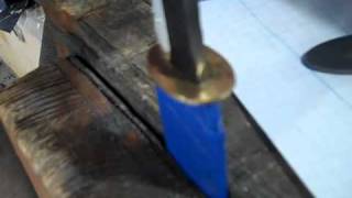 The finished forged combat knife