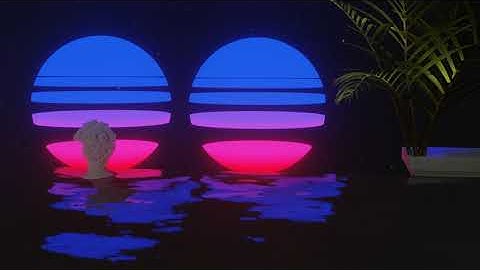 vaporwave blender animation