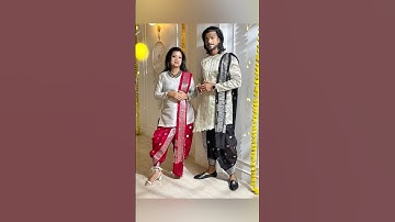 Unisex saree/dhoti draping ✨❤️ #draping #saree #mom #diwali #shorts