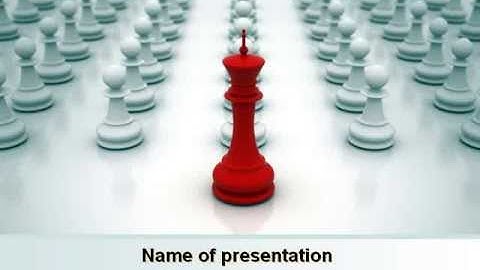 Chess King Ready To Fight PowerPoint Template by PoweredTemplate.com