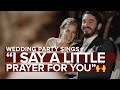 Wedding Party Sings I Say a Little Prayer for You Song During Toast
