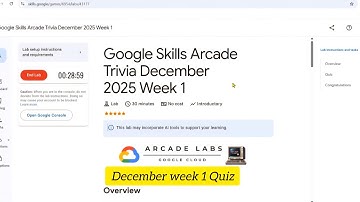 Google Skills Arcade Trivia December 2025 Week 1 | FREE GOOGLE CLOUD SWAGS | Google Cloud Arcade