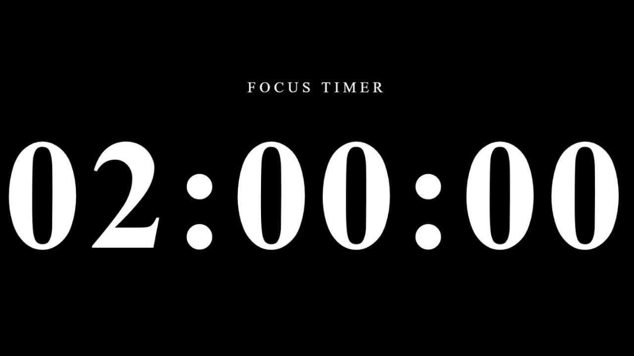 2 HOUR STUDY TIMER | NO MUSIC | NO BREAKS | PURE FOCUS - YouTube