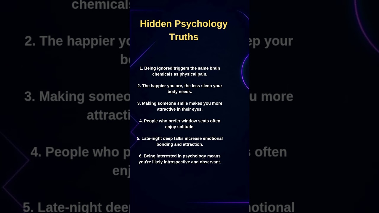 6 Hidden Psychology Truths You’ve Probably Felt Before"