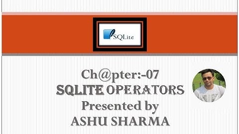 SQLite Operators