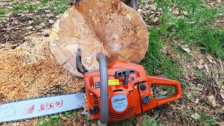 FarmerTec John Cutter G5800 - First cut, factory rpm, before/after mods and more ... by poparamiro's chainsaws 4,998 views 1 month ago 7 minutes, 20 seconds