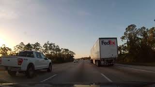 Driving from Punta Gorda to Fort Myers, Florida in Morning Rush Hour