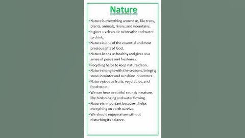 Essay on Nature #shorts #nature #youtubeshorts #environment #climate #learnenglish #english #viral