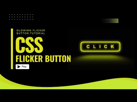 Create a Stunning CSS Glowing Flicker Button | HTML & CSS Tutorial