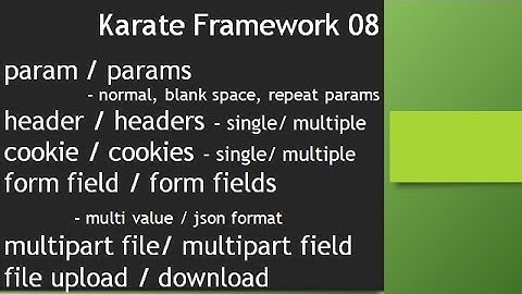 08 Karate Framework - REQUEST related keywords
