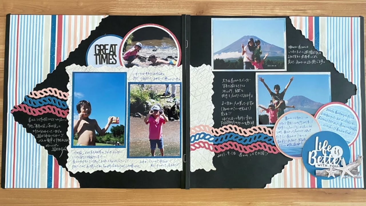 Frame Layouts With Torn Edges Using a Tearing Tool by Creative Memories