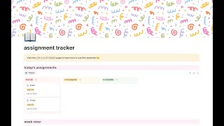 How To Use Student Assignment Tracker Template in Notion