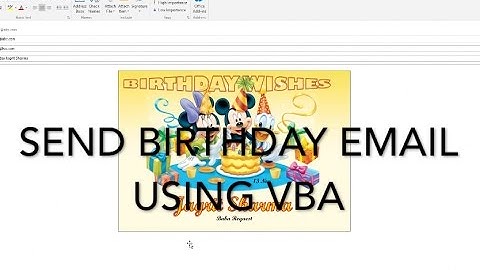 send birthday emails in powerpoint using VBA- vbatip#3
