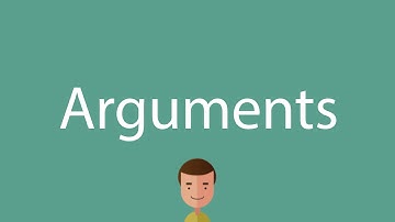 Arguments pronunciation