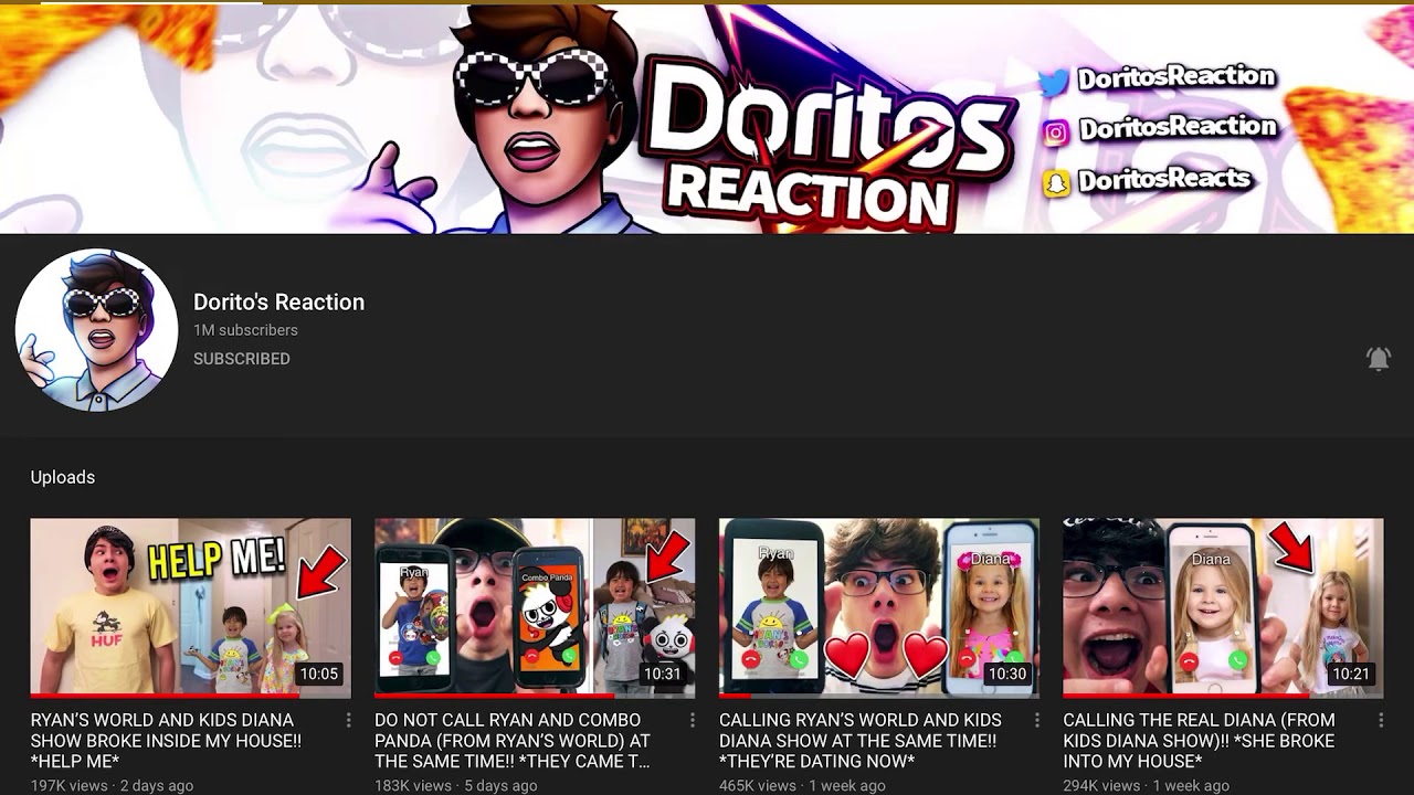 Congratulations to Dorito’s Reaction for reaching 1M Subscribers - YouTube