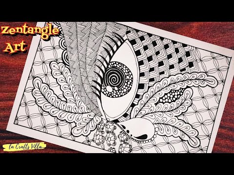 How to draw a zentangle art for beginners | step by step | la crafts