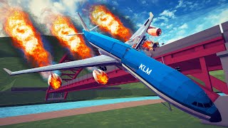 Emergency Landings On The Road - Airplane Crashes - Besiege