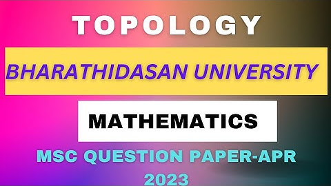 Msc maths topology question paper bdu @questionpaperofficial 