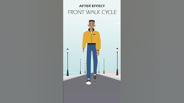 Front Walk cycle animation #walkcycle #aftereffectstutorial #motiongraphicsdesigner #motiongraphics
