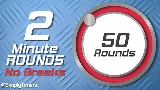 2 min rounds Interval Timer (2min/2min interval timer) up to 50 reps