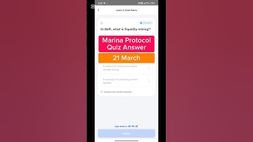 Marina Protocol Quiz Answers Today - 21 March 🚀 | Marina Airdrop Quiz | FREE Crypto 2025 | #Shorts