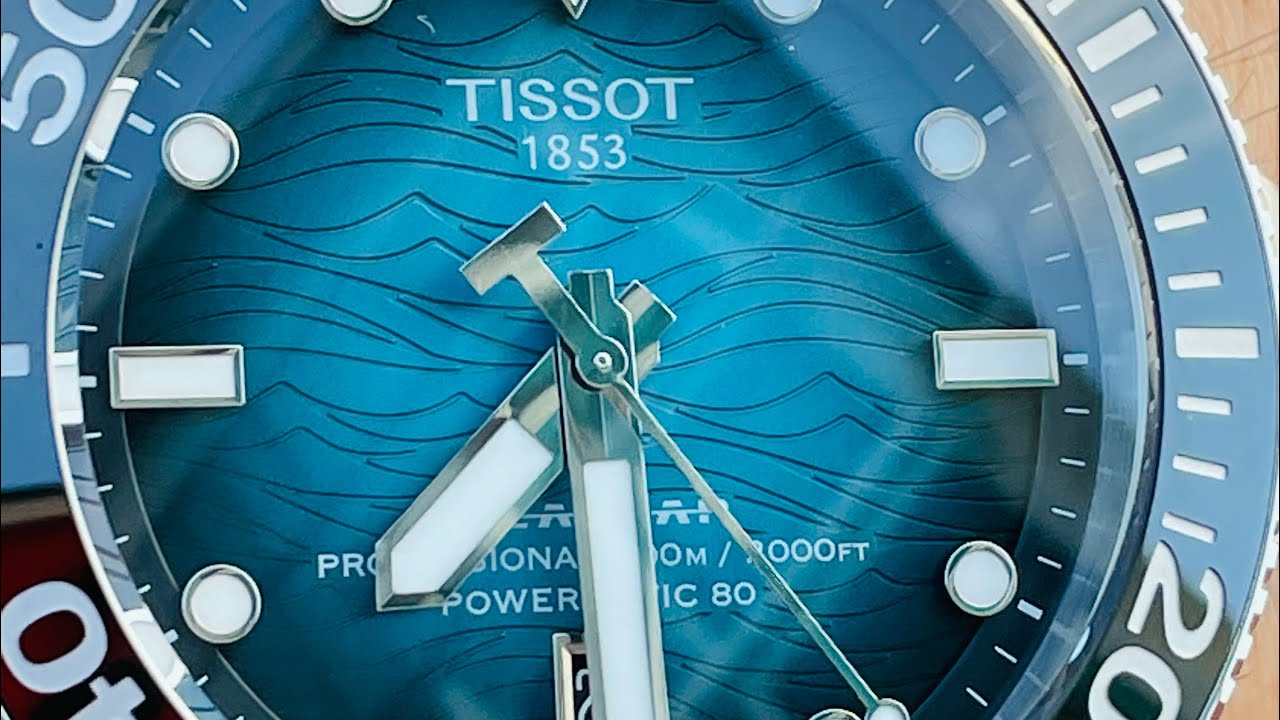 Tissot Seastar 2000 Professional Powermatic 80 Turquoise Wave Dial ...