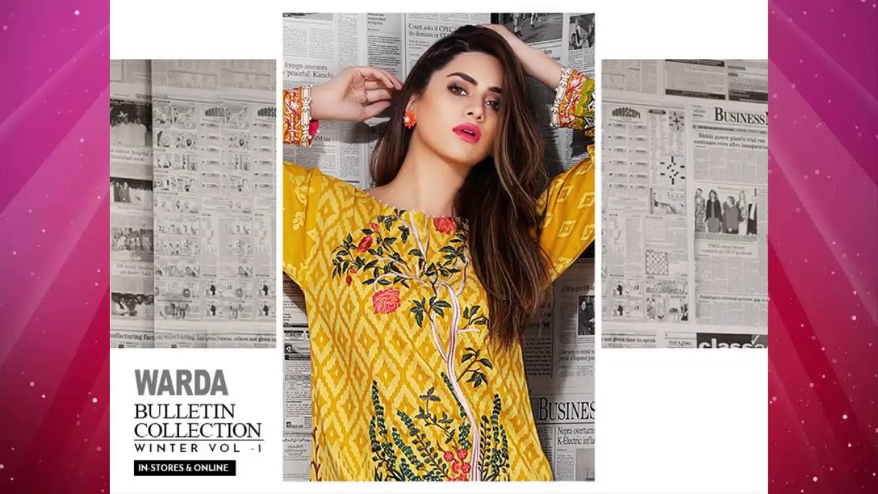 Warda Designer Bulletin Collection Winter Vol 1 2018