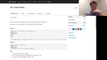 Toeplitz Matrix (Leetcode #766)