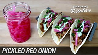 Easiest Pickled Red Onions - Best Recipe for Tacos!