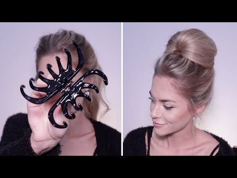 VOLUME BUN WITH CLAW CLIP - QUICK & EASY HAIRSTYLE