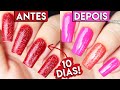 Fiz as UNHAS depois de 10 DIAS! | CORTEI, REMENDEI e ESMALTEI as unhas com vocês!