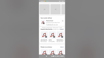 how do set jio tune your name with TalkBack for blind users