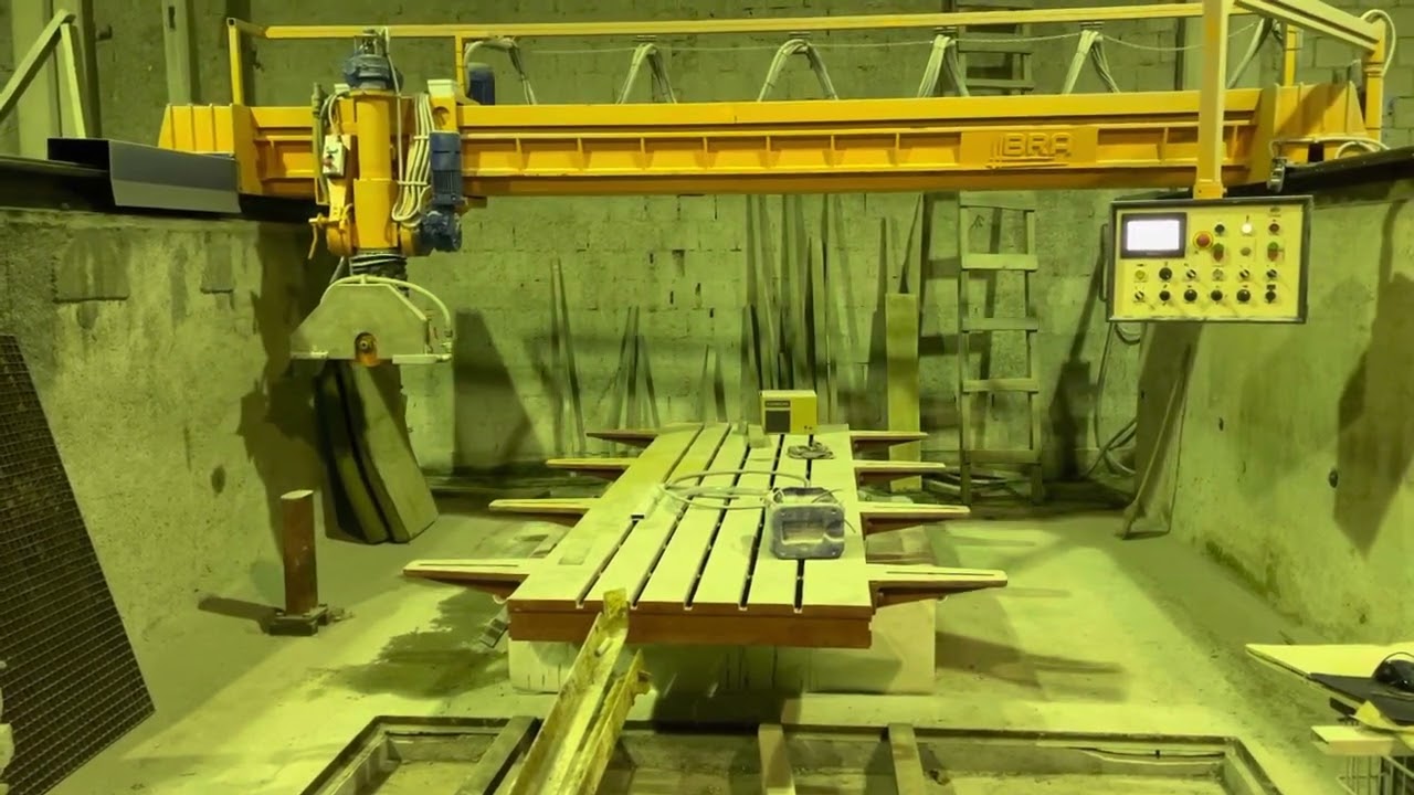 Stone saw cutting 4 axis NC PTP using Beckhoff and one Danfoss IMC