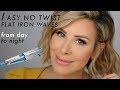 Easy No Twist Flat Iron Waves From Day To Night | Dominique Sachse