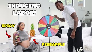 TRYING OLD WIVES TALES TO START LABOR!!! *Mystery Wheel Edition*