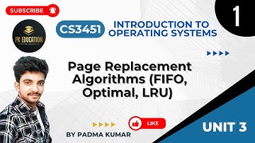 3.1 Page Replacement - FIFO, Optimal, LRU | Operating Systems | CS3451 | Anna university R2021 Tamil