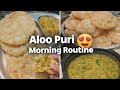 Aloo Besan Puri Recipe 😍 | Daily Morning Routine | Indian Kitchen Vlog