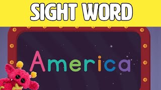 AMERICA - Let's Learn the Sight Word AMERICA with Hubble the Alien! | Nimalz Kidz! Songs and Fun!